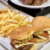 Greek Style Burgers with Bacon and Guacamole