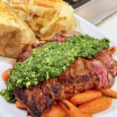 Marinated Hanger Steak with Chimichurri Sauce