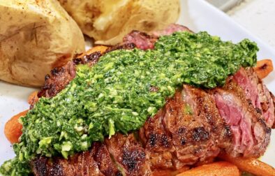 Marinated Hanger Steak with Chimichurri Sauce