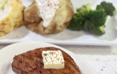 Easy Grilled Steaks and Baked Potatoes