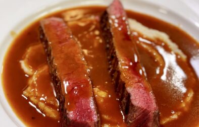 Grilled Sirloin with a Faux Demi Glace Sauce