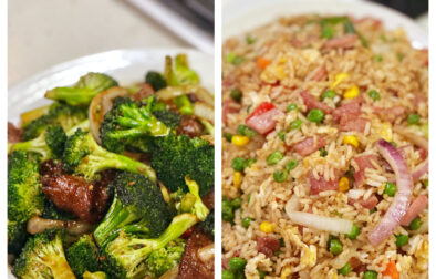 Ham Fried Rice and Broccoli Beef Stir Fry