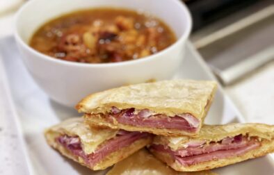 Ham and Cheese Puff Pastry Sandwiches