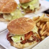 Smashed Hamburgers with Caramelized Onions