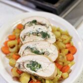 Spinach and Mushroom Chicken Roulade