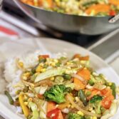 Vegetable Stir Fry with a Fresh Garlic Sauce