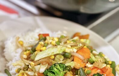 Vegetable Stir Fry with a Fresh Garlic Sauce