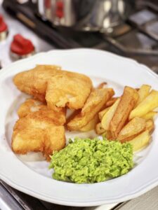 Fish and Chips with Mushy Peas