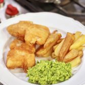 Fish and Chips with Mushy Peas