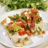 Mouthwatering Bean Burrito with Boiled Plantains