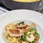 Springtime Pasta with Peas and Shrimp