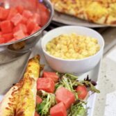 delicious Mac and Cheese with Cheesy Flatbread meal