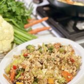 Cauliflower Fried Rice Recipe with Bell Peppers and Tofu
