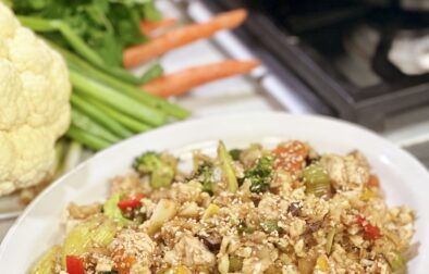 Cauliflower Fried Rice Recipe with Bell Peppers and Tofu