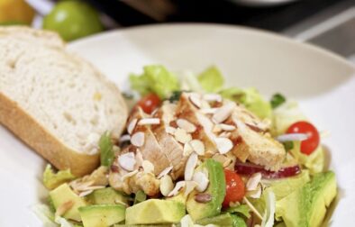 Grilled Citrus Chicken Salad with Avocado and Honey Mustard Dressing