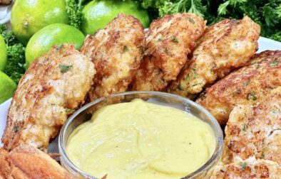 Shrimp Cakes with Roasted Garlic Parmesan Aioli Recipe