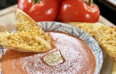 Sun-Kissed Tomato Soup with Parmesan Crostinis| A Delicious Taste of Autumn