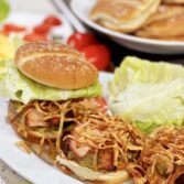 Bacon Cheeseburgers with French Fried Onions Recipe