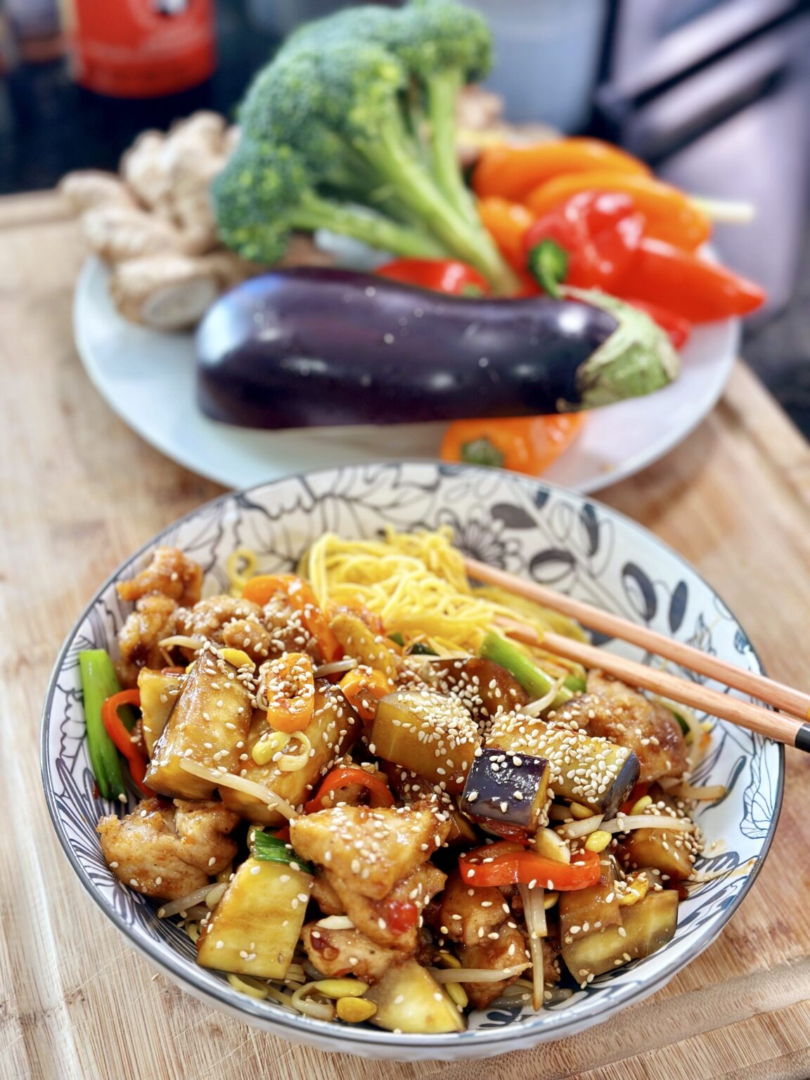 Sesame Ginger Garlic Chicken Stir Fry Recipe - cooking with chef bryan