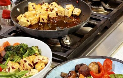 Irresistible Teriyaki Chicken and Spicy Tofu Rice Bowls Recipe