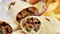 Succulent steak and blue cheese wraps