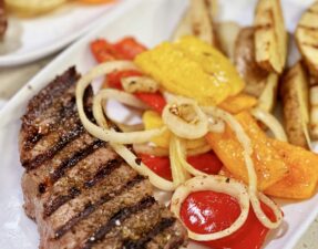 Savory Herb-Crusted Strip Steaks