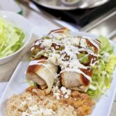 Crispy Beef Chimichangas with Fresh Homemade Red Salsa