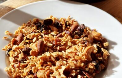 Homemade honey nut granola