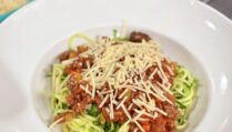 Zoodles with a homemade Bolognese Sauce