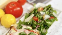 Margherita Flatbread with Simple Arugula Salad