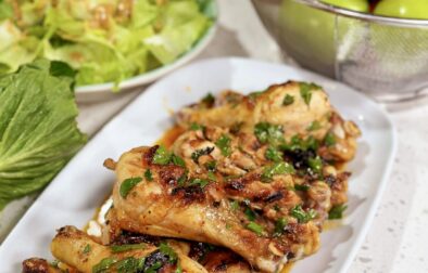 Butterflied Grilled Chicken Drumsticks with Chili Butter Sauce