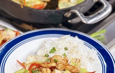 Japanese Miso Chicken Stir Fry with Cabbage