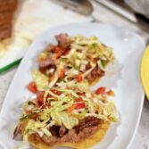 Steak Tostadas with Mexican Coleslaw Salsa