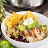 Pineapple Salsa Burrito Bowls