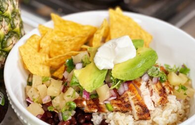 Pineapple Salsa Burrito Bowls