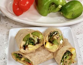 Grilled Vegetable and Hummus Wrap