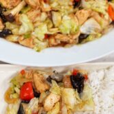 Black Pepper Chicken Stir-Fry with Cabbage