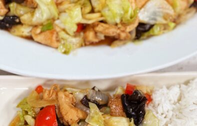 Black Pepper Chicken Stir-Fry with Cabbage