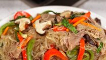 Korean Japchae Noodles with Beef & Vegetables