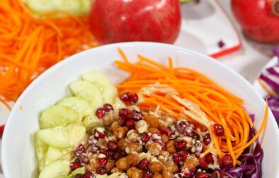 Chickpea and Quinoa Power Bowl with Turmeric Tahini Dressing