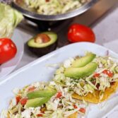 Steak-Style Tostadas with Mexican Coleslaw Salsa