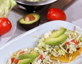 Steak-Style Tostadas with Mexican Coleslaw Salsa