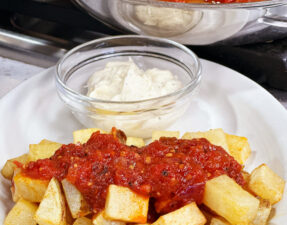 Patatas Bravas Crispy Spanish Tapas with Spicy Sauce