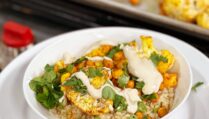 Turmeric Roasted Cauliflower; Chickpea Bowls (Vegetarian; Anti-Inflammatory)