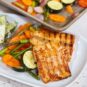 Garlic Herb Grilled Salmon with Roasted Veggies