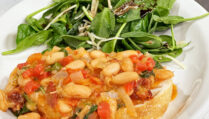 Creamy Tuscan White Bean & Spinach Skillet