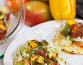 Ancho Chili Shrimp Tacos with Mango Salsa