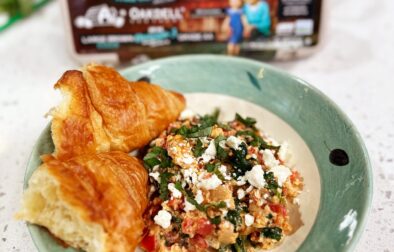 Monday, May 12, 2025: Creamy Tomato & Spinach Scramble with Feta