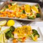 Turmeric Ginger Salmon with Roasted Broccoli & Sweet Potatoes