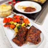 Cowboy-Style Flatiron Steak with Roasted Vegetables